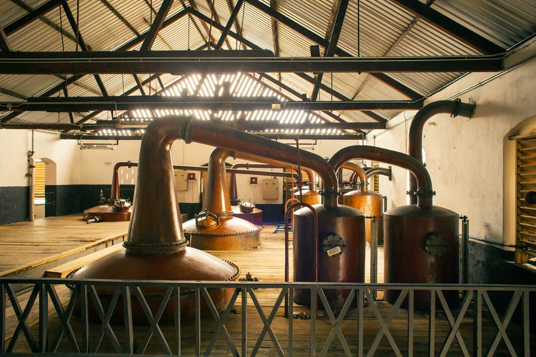 Mount Gay Rum pot stills